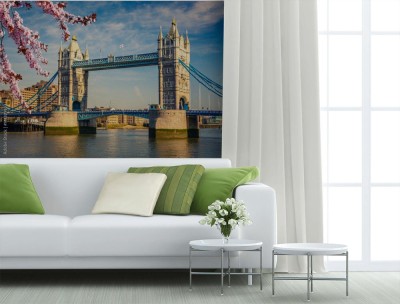 Fototapeta Basztowy most w wiosennym Londynie