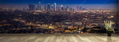 Fototapeta Miasto Los Angeles gdy zaczyna się noc