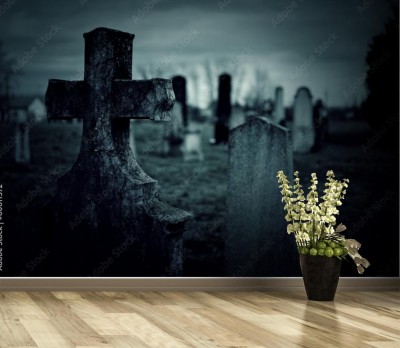 Fototapeta Noc na cmentarzu