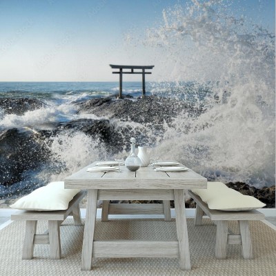 Fototapeta Tsunami na japońskim wybrzeżu