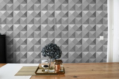 Tapeta Szary geometryczny wzór