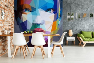 Fototapeta Abstrakcyjny portret Azjatyckiej kobiety