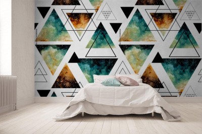 Tapeta "Gwiaździste niebo wpisane w trójkąty"