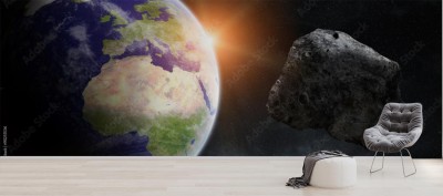 Fototapeta Asteroidy zagrażają planecie Ziemia