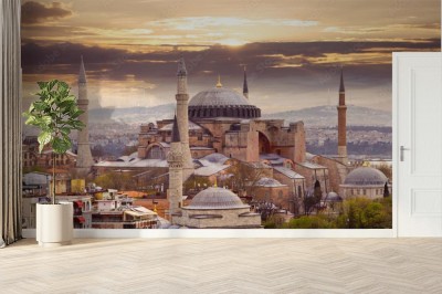 Fototapeta Hagia Sophia na cudownym tle pięknego nieba
