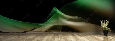 Fototapeta zielona panorama abstrakcji
