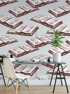 Fototapeta retro z otwartymi książkami