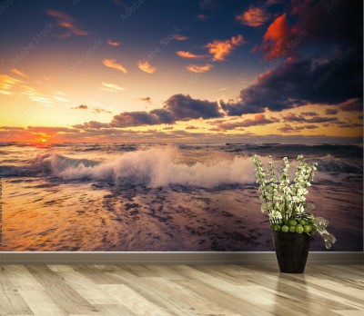 Fototapeta Piękny zachód na plaży