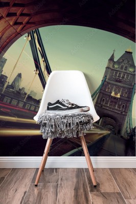 Fototapeta Poranny ruch na Tower Bridge 3D