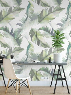 Tapeta akwarela bezszwowe wzór z liści