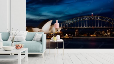 Fototapeta Najsławniejsza opera świata w nocny