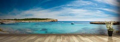 Fototapeta Panorama laguny na Majorce