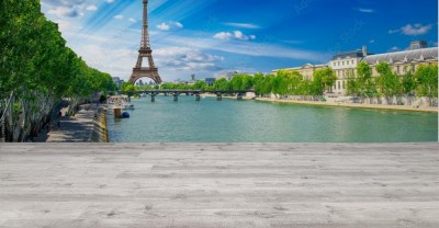 Fototapeta Paryż widziany z nad Sekwany