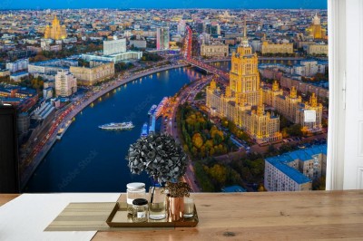 Fototapeta Rzeka Moskwa w przepięknym ujęciu