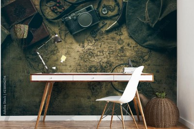 Fototapeta wyprawa w stylu vintage