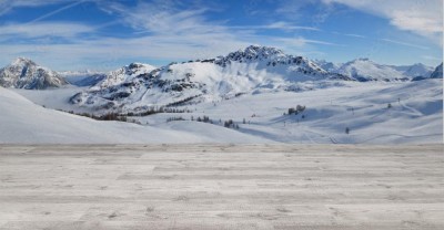 Fototapeta Zimowa panorama montgenèvre