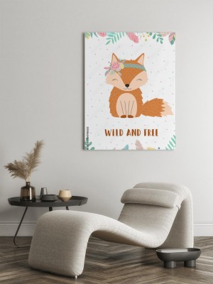 Obrazy do salonu Lisa boho ze słowami Wild and Free