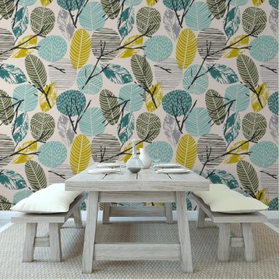 Fototapeta z abstrakcyjnym jesiennym wzorem