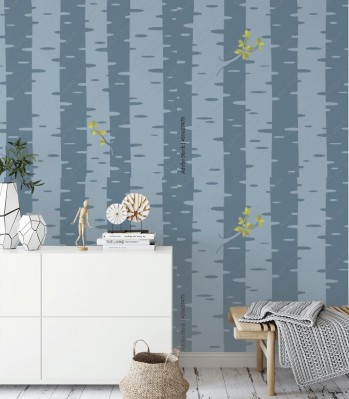 Tapeta z niebieską teksturą Brzozy