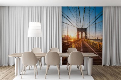 Fototapeta Most Brooklyński 3D w Nowy Jork w świetle słonecznym