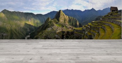 Fototapeta Panorama Machu Picchu, utracone miasto Inków w Andach, Peru