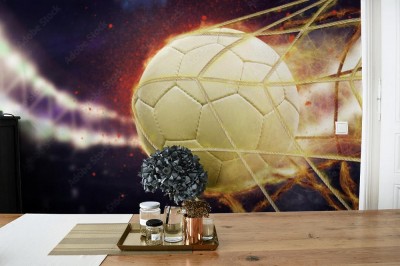 Fototapeta Piłka nożna w siatce