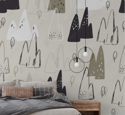 Tapeta do salonu inspirowana stylem skandynawskim