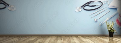 Fototapeta Niebieskie tło do salonu stomatologicznego