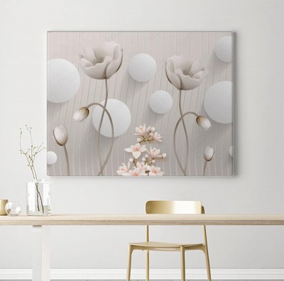 Obraz na płótnie Ilustracja pięknego białego kwiatu 3D