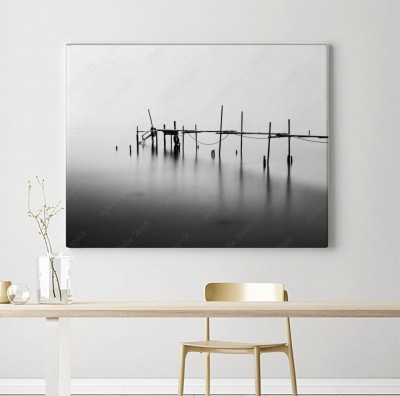 Obraz na płótnie z czarnobiałym wzorem 3D