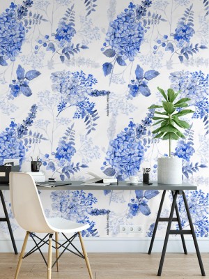 Fototapeta w piękne chabrowe kwiaty