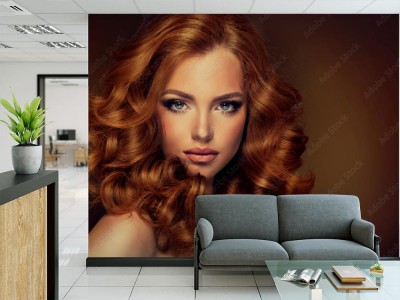 Fototapeta Fryzura dla kasztanowych włosów