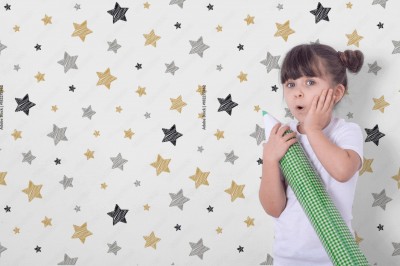 Fototapeta Wzór w geometryczne gwiazdki do pokoju dziecka