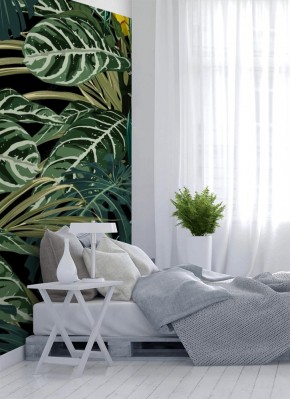 Fototapeta z egzotycznym wzorem w kwiaty