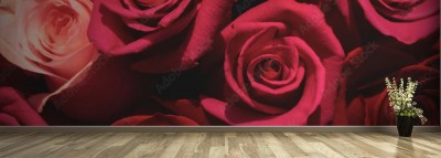 Fototapeta Panoramiczna wizja florystycznej koncepcji wzoru ściennego 