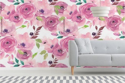 Tapeta w śliczne różowe kwiaty