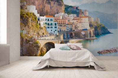 Fototapeta Architektura śródziemnomorskiej miejscowości