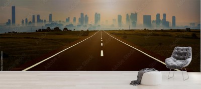 Fototapeta Droga do miasta 3D