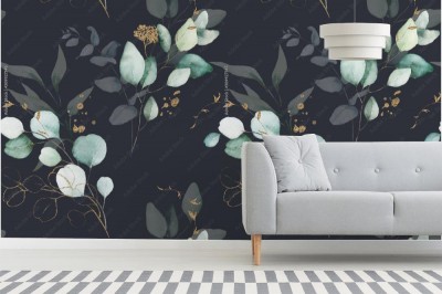 Tapeta z modnym wzorem na ciemnym tle