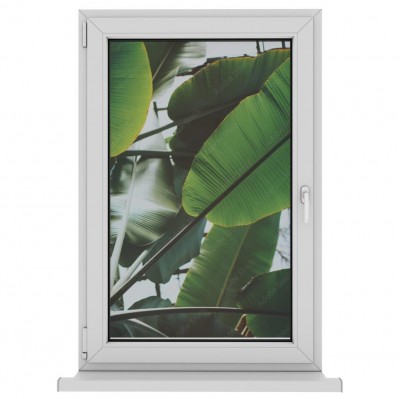Folia na okno łazienkowe Liście palmy