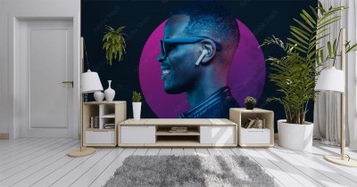 Fototapeta Mężczyzna z neonu