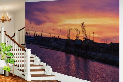 Fototapeta Stare żurawie w Szczecinie