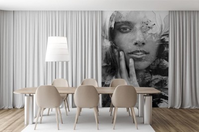 Fototapeta Dama z kolczykiem w nosie - portret artystyczny