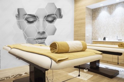 Fototapeta Koncepcja chirurgii plastycznej, liftingu skóry, spa i kosmetyków