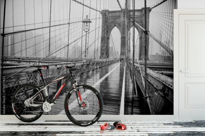 Fototapeta Most Brookliński 3D w stylu retro