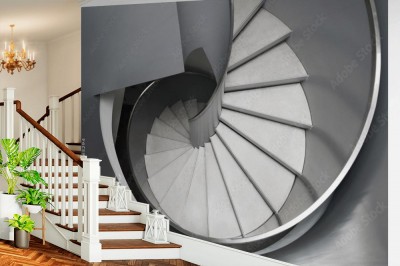 Fototapeta Spiralne schody - widok z góry