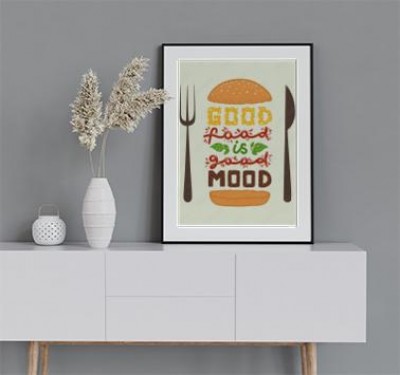 Plakat „dobre jedzenie to dobry humor”