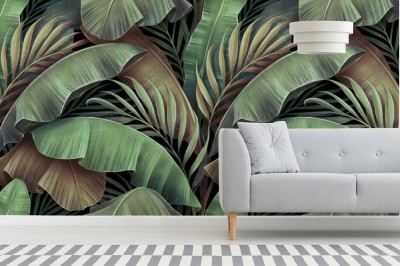 Fototapeta na ścianę z wzorem z liści