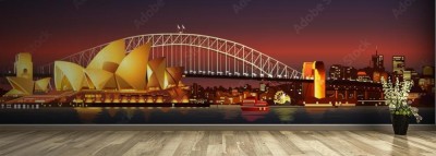 Fototapeta Sydney Harbour Bridge w nocy