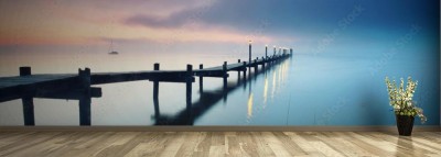 Fototapeta Relaks nad jeziorem rano